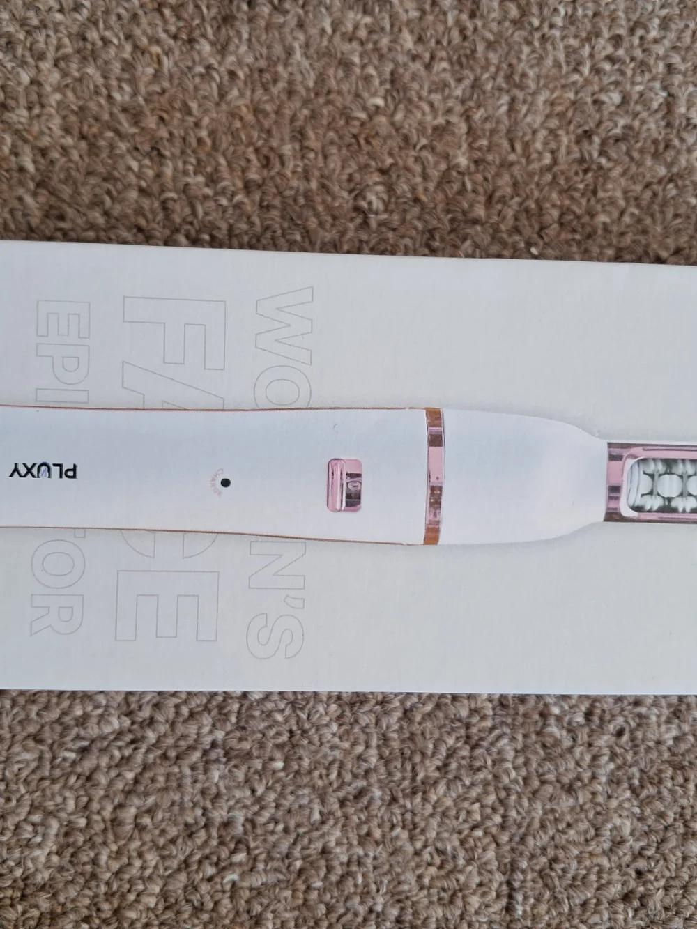 White and Rose Gold Electric Facial Epilator